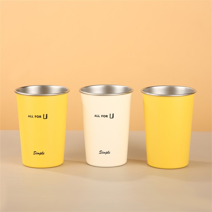 304 스테인레스 스틸 단일{1}}레이어 워터 컵